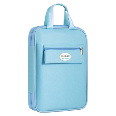 华杰学生大号防水补习手提科目袋