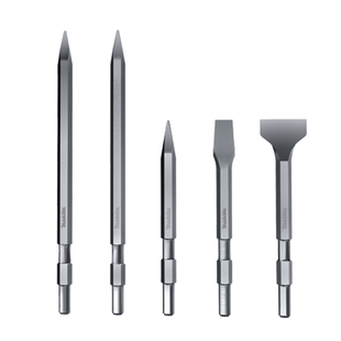 makita牧田电镐凿子0810长六角电镐头加长尖扁凿开槽镐钎扁铲