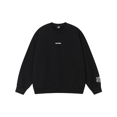 FORNINES刺绣圆领重磅卫衣男款潮牌秋冬内搭上衣女宽松休闲打底衫