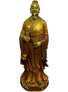 黄铜范蠡人物铜像摆件家居客厅