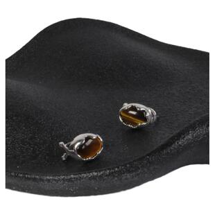 轻奢小众s925纯银耳钉虎眼石显白气质女简约耳饰高级高级通勤