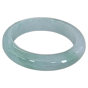 仟喜梵“良宵好景”高端缅甸翡翠玉手镯子女款蓝水冰飘花正品处理