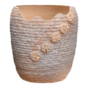 多肉破口老庄花盆陶瓷粗陶透气创意简约大口径创意植物盆栽清仓