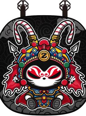 拽猫国潮汽车坐垫四季通用