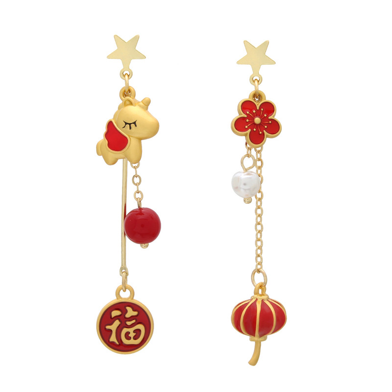 新年耳环耳饰耳夹无耳洞