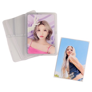 小3寸追星专用卡套爱豆专辑小卡咕卡硬卡套覆膜白光硬胶套卡片袋保护套换卡加厚硬壳mini卡套明星卡夹高透