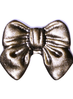 天然黑曜石女蝴蝶结吊坠