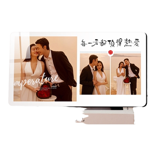 婚纱照相框摆台照片定制三宫格相片打印加制作相册创意摆件高级感