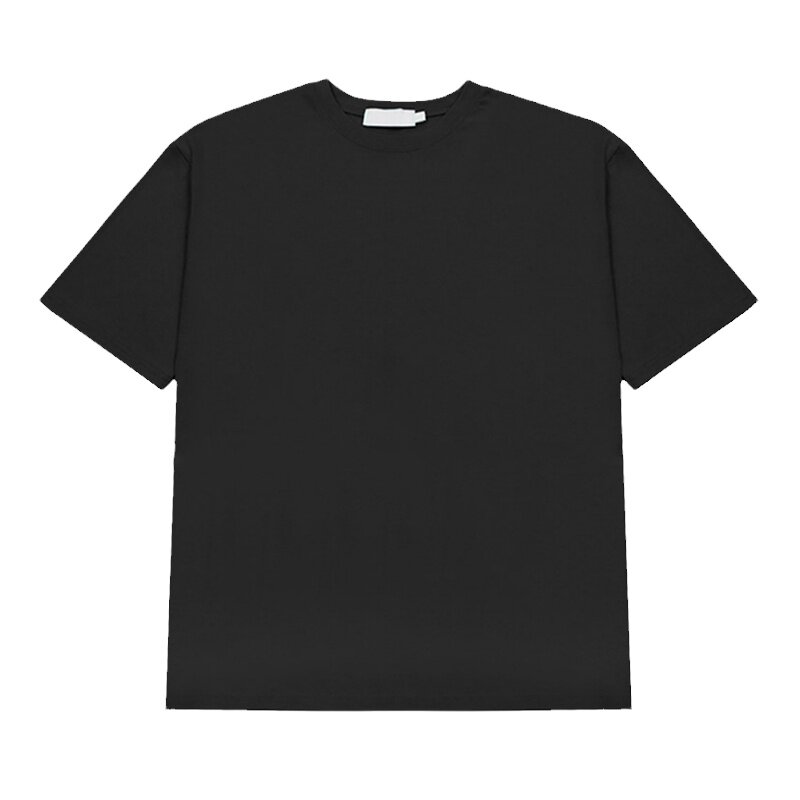 碧舍圆领T恤男夏季宽松韩版潮流纯棉落肩半袖黑色潮牌短袖高品质