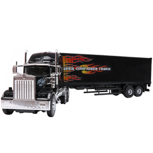 力利惯性工程车大货柜车卡车集装箱运输车轿运车大号儿童玩具汽车