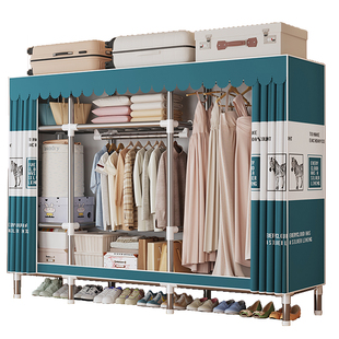 简易布衣柜结实耐用经济型衣橱单人小型柜子家用卧室衣柜出租房屋