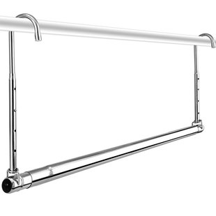 晒被子神器晾衣杆阳台室内折叠隐形单杆不锈钢伸缩挂晾衣架防盗网