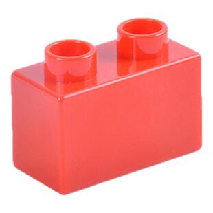 大颗粒积木基础块散装2孔低中高阶砖块盖房子装饰配件1*2幼儿教具