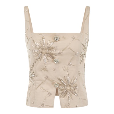 Wardrobes by chen2025AW 流光星璇珠绣背心上衣绣工字褶阔腿裤