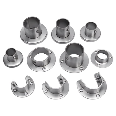 不锈钢法兰座圆管挂衣杆固定座