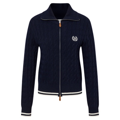 优雅复古翻领女装长袖针织衫