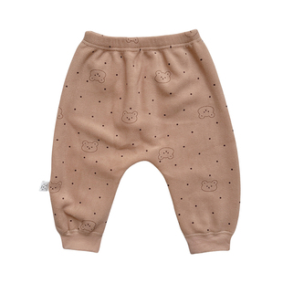 冬季加绒婴儿大屁屁裤子男女宝宝宽松哈伦裤加厚春秋冬装保暖长裤