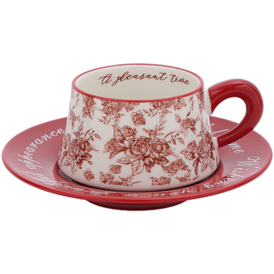 复古美式咖啡杯碟套装情侣杯网红下午茶杯陶瓷女士高颜值杯子礼盒