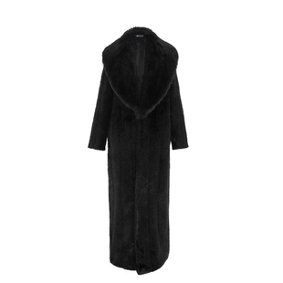 Hailey Bieber海狸超模同款仿貂毛绒大衣超长外套贵气场宴会23冬