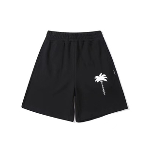 正确版本PA夏季纯棉椰树印花过膝宽松短裤五分裤男休闲沙滩裤高街