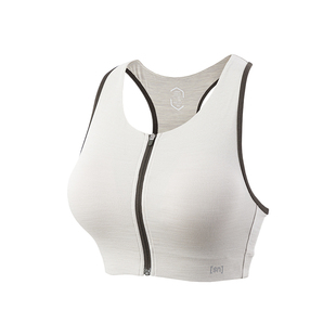 SN美利奴羊毛运动内衣女中高强度运动内衣前拉链文胸咩咩弹力系列