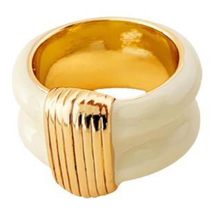 黑金珐琅条纹戒指指环精致时尚轻奢高级感饰品2023好友礼物