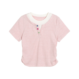 NORNOR陈大猪女童t恤短袖夏季2026新款修身洋气女孩儿童夏装上衣