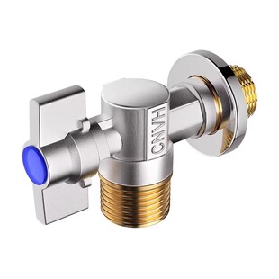 球芯全开大流量角阀全铜冷热水燃气热水器专用球阀三角阀开关4分