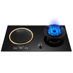 万菲达一气一电燃气双灶两用凹面电磁炉台嵌入式天燃气液化煤气灶