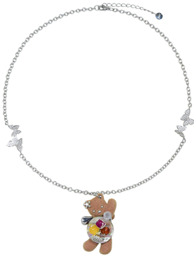 AWE设计感小众小熊项链毛衣链女