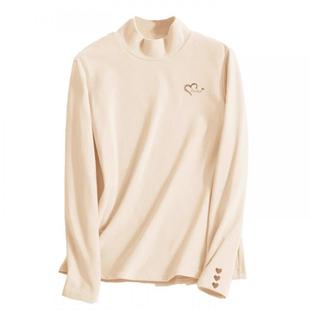 都市丽人仿德绒打底衫女内搭冬2025新款今年流行爆款半高领上衣Y