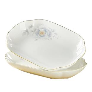 陶瓷鱼盘家用2026新款高颜值蒸鱼盘碟子大号好看的可微波装鱼盘子