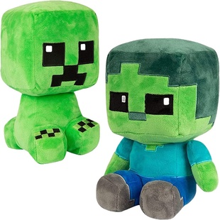 我的世界游戏周边JJ怪公仔creper苦力怕玩偶毛绒玩具抱枕儿童礼物