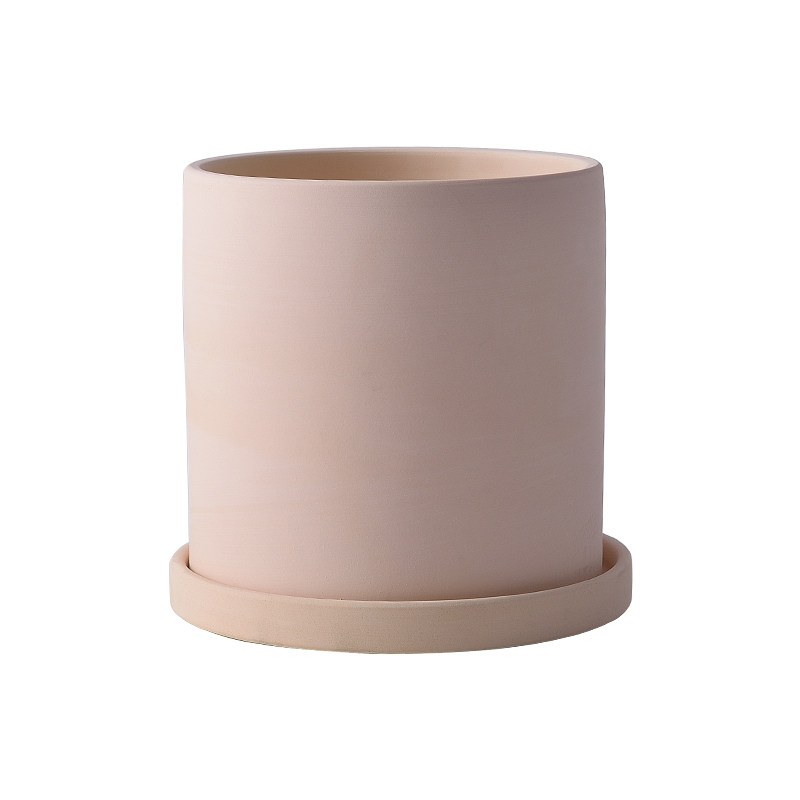 北欧简约透气盆陶瓷素烧有孔圆形花盆多肉植物盆栽陶盆清仓特价