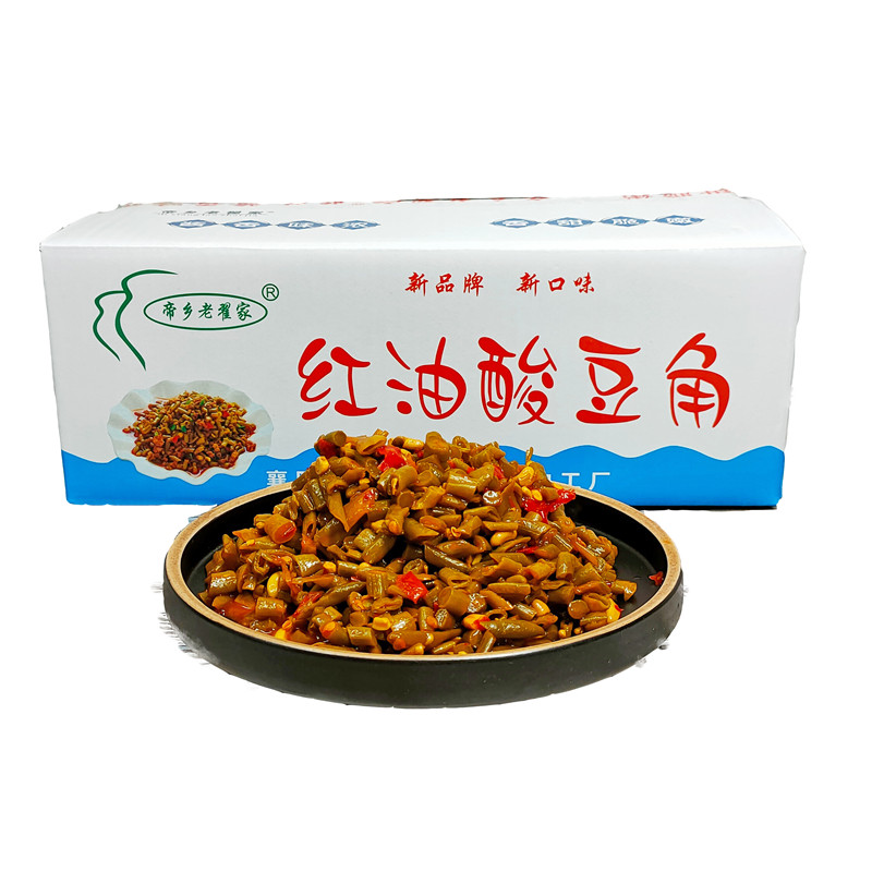 红油酸豆角整箱净重角豇豆角酸辣