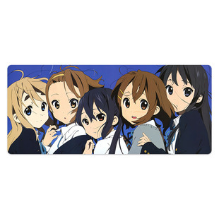 轻音少女鼠标垫超大动漫平泽唯秋山澪二次元键盘电脑办公桌垫加厚