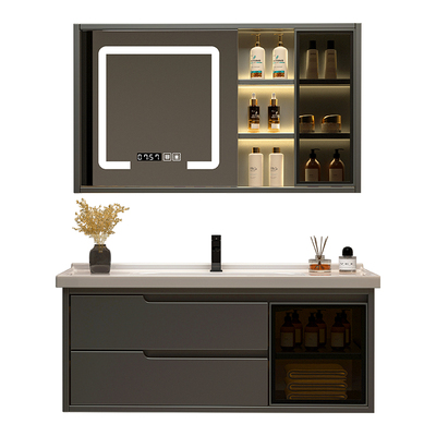 浴室柜陶瓷一体盆洗脸盆柜组合洗手池卫生间洗漱台面智能风水镜柜