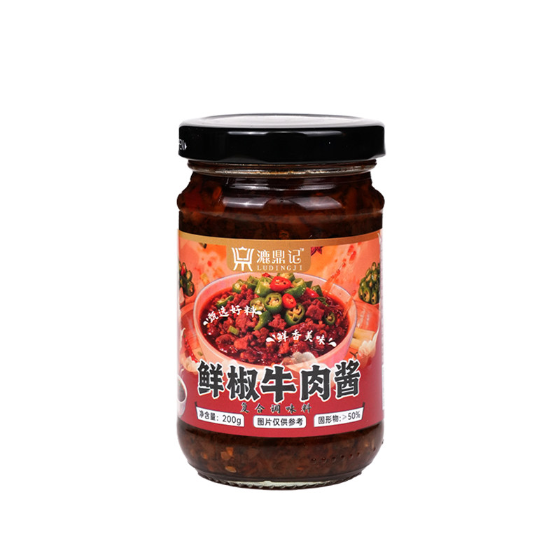 漉鼎记鲜椒牛肉酱拌饭拌面酱调味辣椒酱黄豆酱学生下饭菜火锅蘸料