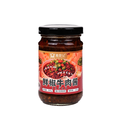 漉鼎记鲜椒牛肉酱200g瓶装巨下饭