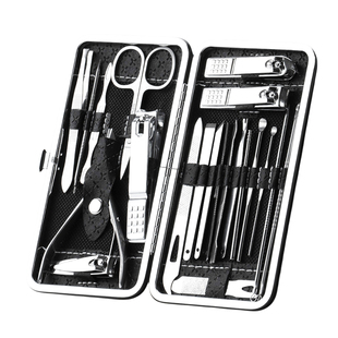 不锈钢指甲刀套装全套家用指甲剪套盒甲沟鹰嘴死皮剪修甲修脚工具