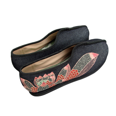 老北京九天莲池新款平跟原创布鞋