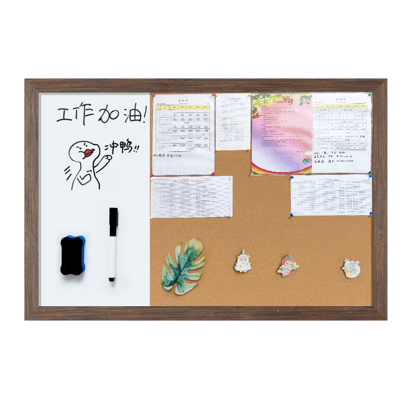 复古铁刀木框挂式白板创意照片墙磁性黑板家用教学儿童写字板记事板挂墙可擦写商用店铺用留言板软木板