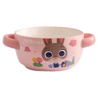 2026新款疯狂动物城双耳陶瓷饭碗