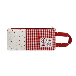 VANWALK lucky pony小众拼接设计学生笔袋女生拉链手提文具袋卡包