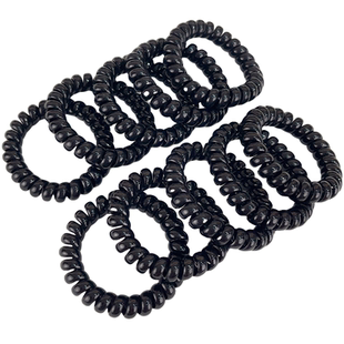 大号电话线发圈女加粗黑色头绳高弹力马尾扎头发的橡皮筋头圈发绳
