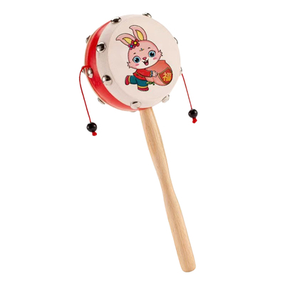 老式传统儿童玩具全羊皮拔浪鼓