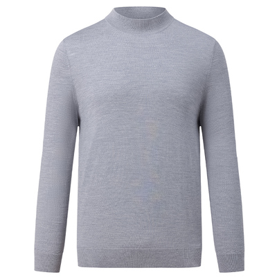 白小衫高端立体小高领100%羊毛衫