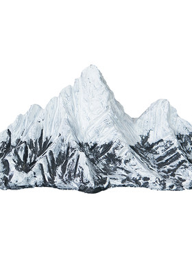 日照金山雪山鱼缸假山