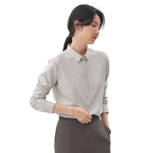 宿·色长袖衬衫女职业正装工作服春秋新款内搭白衬衣面试通勤上衣