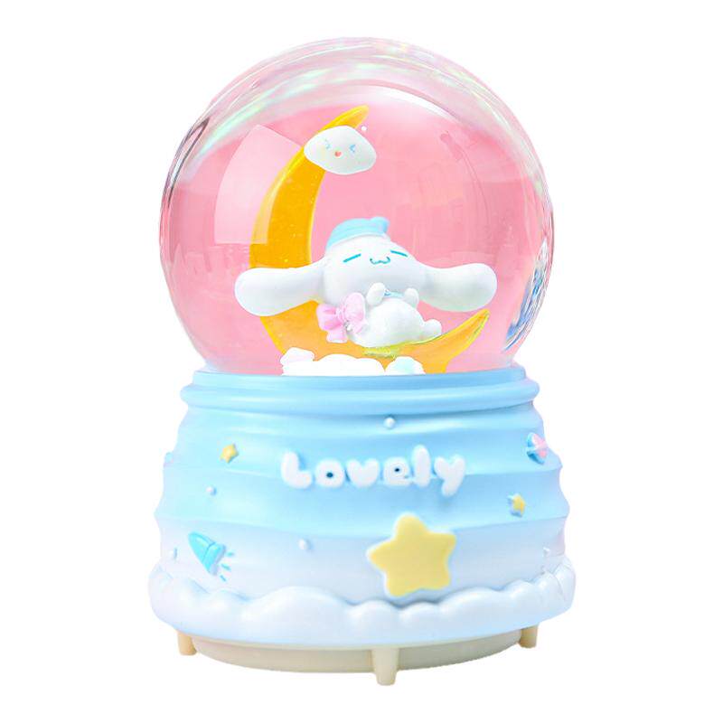 彩灯飘雪花米老鼠水晶球音乐盒
